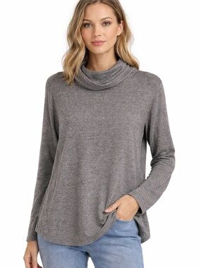 Eileen Fisher System Merino Wool blend cowl neck sweater size 1x oversized